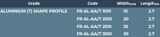 (T) SHAPE PROFILE FOR FLOOR